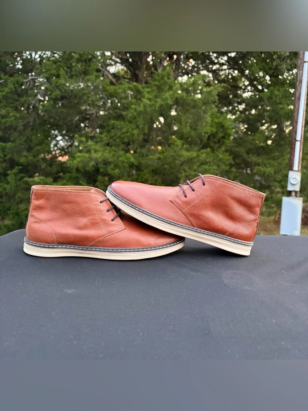 Johnston & Murphy Boys McGuffey Chukka Brown Leather Boots Size 7 M NWOT